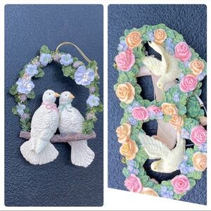 Two Lovebirds Ornaments Wedding Christmas